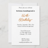 Invitation Gold, Fuchsia Balloons & Silk Ribbon 50e anniversa (Dos)