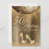 Invitation Gold Glam 50 et Fabulous Disco Ball Chocolate (Devant)