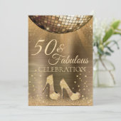 Invitation Gold Glam 50 et Fabulous Disco Ball Chocolate (Debout devant)