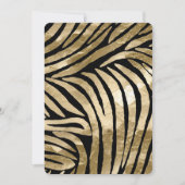 Invitation Gold Glam Black Zebra (Devant)