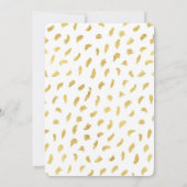 Invitation Gold Glam Blanc Abstrait Anniversaire (Dos)