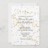 Invitation Gold Glam Confetti Wedding Invite (Devant)