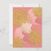 Invitation Gold Glam parties scintillant Spa fête d'anniversa (Dos)