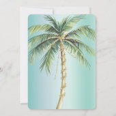 Invitation Gold Glam Tropical Palm Tree Anniversaire (Dos)