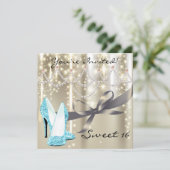 Invitation Gold Glimmer Blue Parties scintillant Chaussures S (Debout devant)