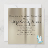 Invitation Gold Glimmer Blue Parties scintillant Chaussures S (Dos)