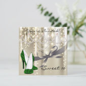 Invitation Gold Glimmer Parties scintillant Emerald Chaussure (Debout devant)
