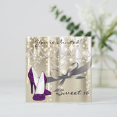 Invitation Gold Glimmer Purple Parties scintillant Chaussures (Debout devant)