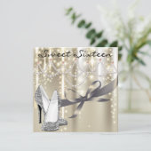 Invitation Gold Glimmer Silver Chaussures Sweet sixteen (Debout devant)