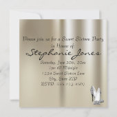 Invitation Gold Glimmer Silver Chaussures Sweet sixteen (Dos)