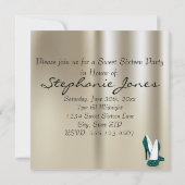 Invitation Gold Glimmer Turquoise Parties scintillant Chaussu (Dos)