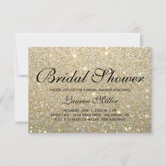 Invitation - Gold Glit Fab Douche (Devant)