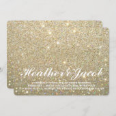 Invitation - Gold Glit Fab Mariage (Devant / Derrière)