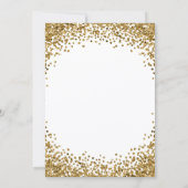 Invitation Gold Glitter Border White Christmas Party (Dos)