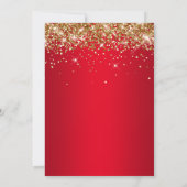 Invitation Gold Glitter Bright Red Gradient 18th Birthday (Dos)