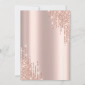 Invitation Gold Glitter Castle,Rose Gold Drips 1st Birthday (Dos)