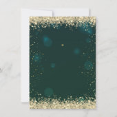 Invitation Gold Glitter Confetti Balloons Green 20th Birthday (Dos)