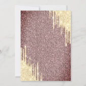 Invitation Gold Glitter Drips,Dress Glitter Sweet 16 (Dos)