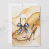 Invitation Gold Glitter High Heel 50 & Fabulous Birthday (Dos)