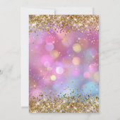 Invitation Gold Glitter Pink Bokeh (Dos)