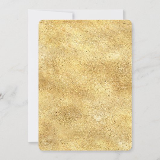 Invitation Gold Glitz Abstrait Squiggles douche de nuptiale (Dos)