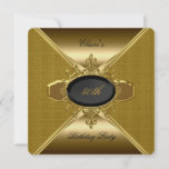 Invitation Gold Gold Black 50th Birthday Party 3<br><div class="desc">Gold Black Invitation 30th 50th 40th Birthday Party Elegant. Zizzago a créé ce design Copyright Ce style design est protégé par le droit d'auteur © Contenu et dessins © 2000-2012 Zizzago™ (Marque de commerce) et ses concédants de licence</div>