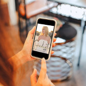 Invitation Gold Graduate Stylish Black Calligraphy Photo