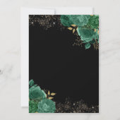 Invitation Gold Green Emerald Stiletto Heel Floral (Dos)