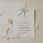 Invitation Gold Green Foliing I Do BQ Engagement Party