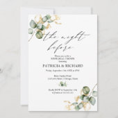 Invitation Gold Green La Nuit Avant Le Dîner De Répétition (Devant)