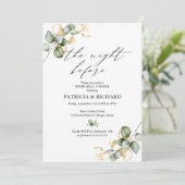 Invitation Gold Green La Nuit Avant Le Dîner De Répétition (Debout devant)