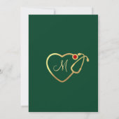 Invitation Gold Green Modern Nursing School Graduation Party (Dos)