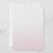 Invitation Gold Heart Blush Pink Ombre Anniversaire (Dos)