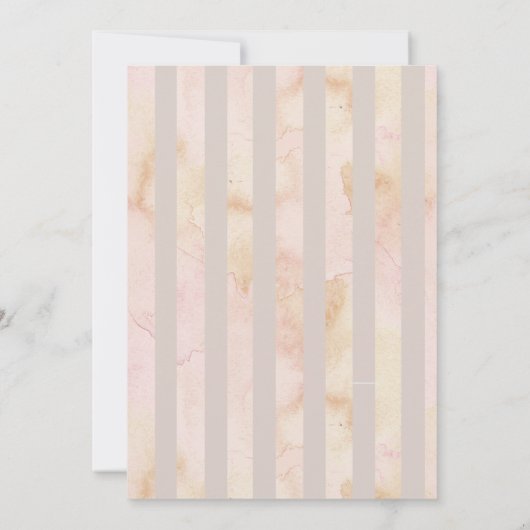 Invitation Gold Heart Monogramme Rose blanche Hydrangea Maria (Dos)