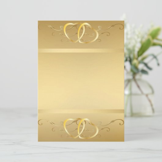 Invitation Gold Hearts3 (Debout devant)