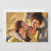 Invitation Gold Hearts Confetti Photos Mariage (Dos)