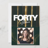 Invitation Gold High Heels Elegant 40 & Fabuleux Anniversaire (Dos)