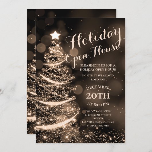 Invitation Gold Holiday Open House (Devant / Derrière)