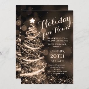Invitation Gold Holiday Open House