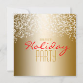 Invitation Gold Holiday Parties scintillant Sparkle Invitatio (Devant)