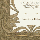 Invitation Gold Ivory Art Nouveau Mariage élégant