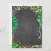 Invitation Gold Jungle Animaux Safari Garçons Anniversaire (Dos)