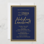 Invitation Gold Justice Columns Law Firm Holiday Luncheon (Devant)