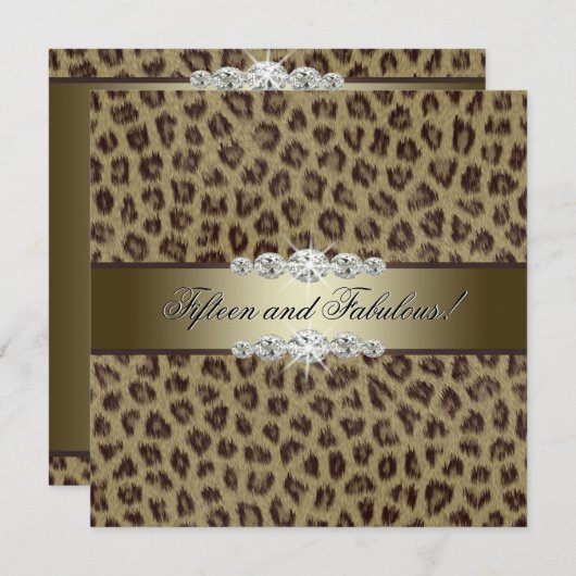 Invitation Gold Leopard 15e anniversaire (Devant / Derrière)