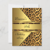 Invitation Gold Leopard 35e fête d'anniversaire (Devant)