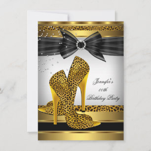 Invitation Gold Leopard High talon Chaussure Argent Anniversa