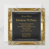 Invitation Gold Leopard Noir talons hauts Chaussures Annivers (Dos)