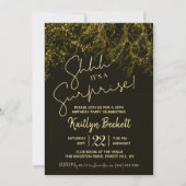 Invitation Gold Lights Surprise fête d'anniversaire (Devant)