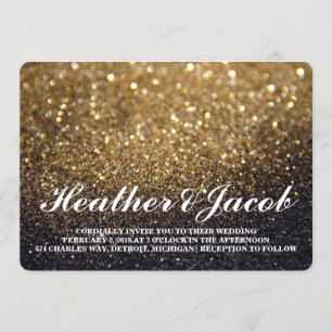 Invitation - Gold Lit Nite Fab Mariage