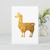 Invitation Gold Llama (Debout devant)